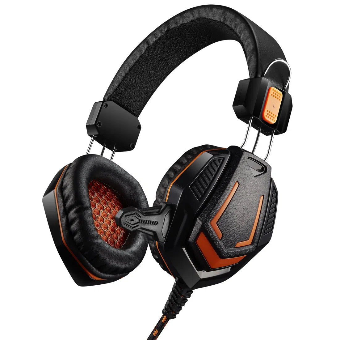 Gaming Headset Canyon Fobos, 50mm drivers, 20-20000Hz, 32 Ohm, 95dB, 2x3.5mm, Black/Orange