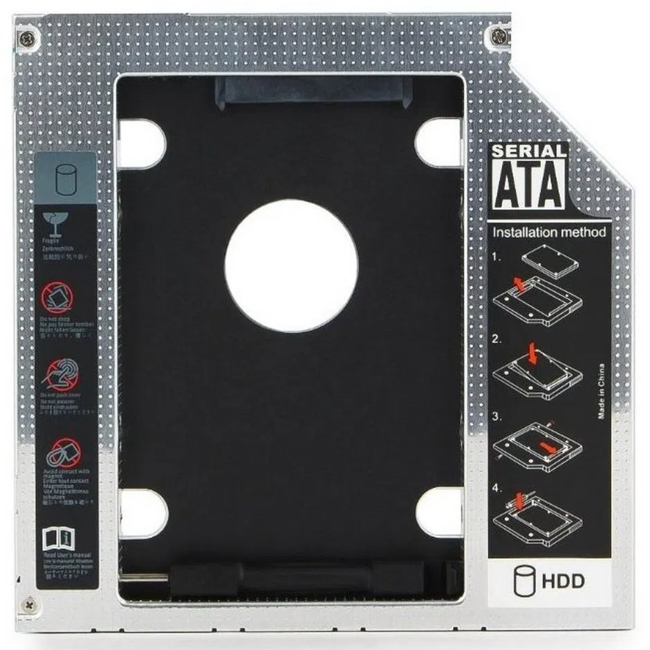 Slim mounting frame for 2.5'' drive to 5.25'' bay, for drive up to 9.5 mm, Gembird, MF-95-01 4