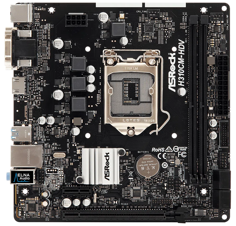 Материнская плата ASRock H310CM-HDV