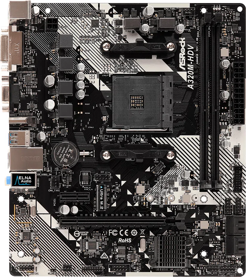 MB AM4 ASRock A320M-HDV R4.0  mATX
