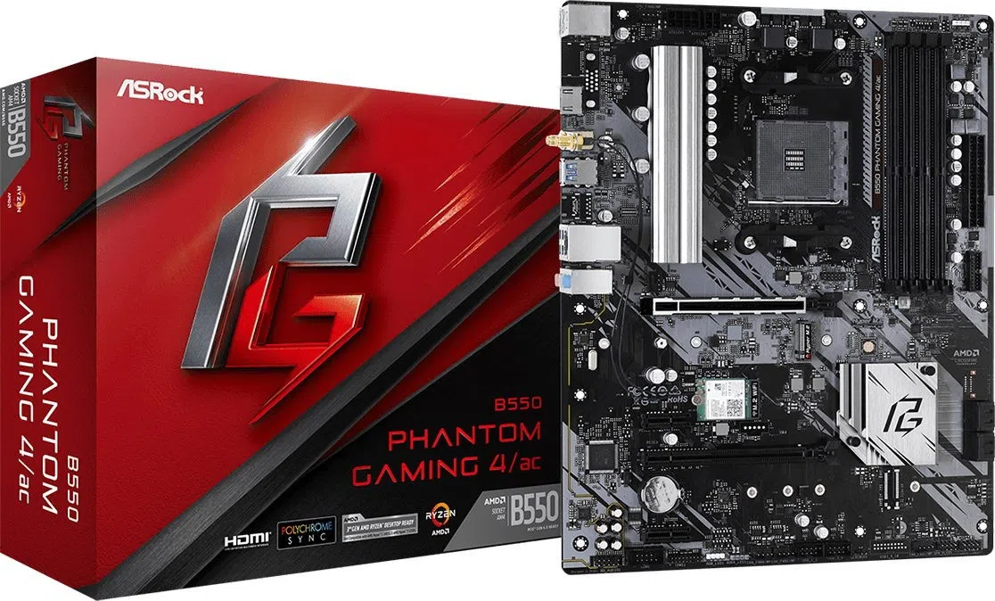 Placă de bază ASRock B550 Phantom Gaming 4/AC 2