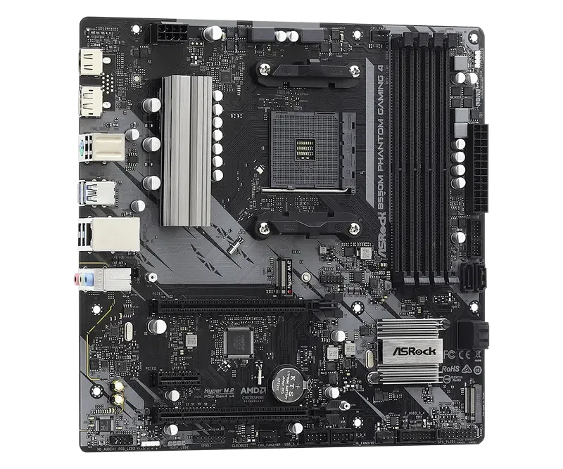 Материнская плата ASRock B550M PHANTOM GAMING 4, Black 2