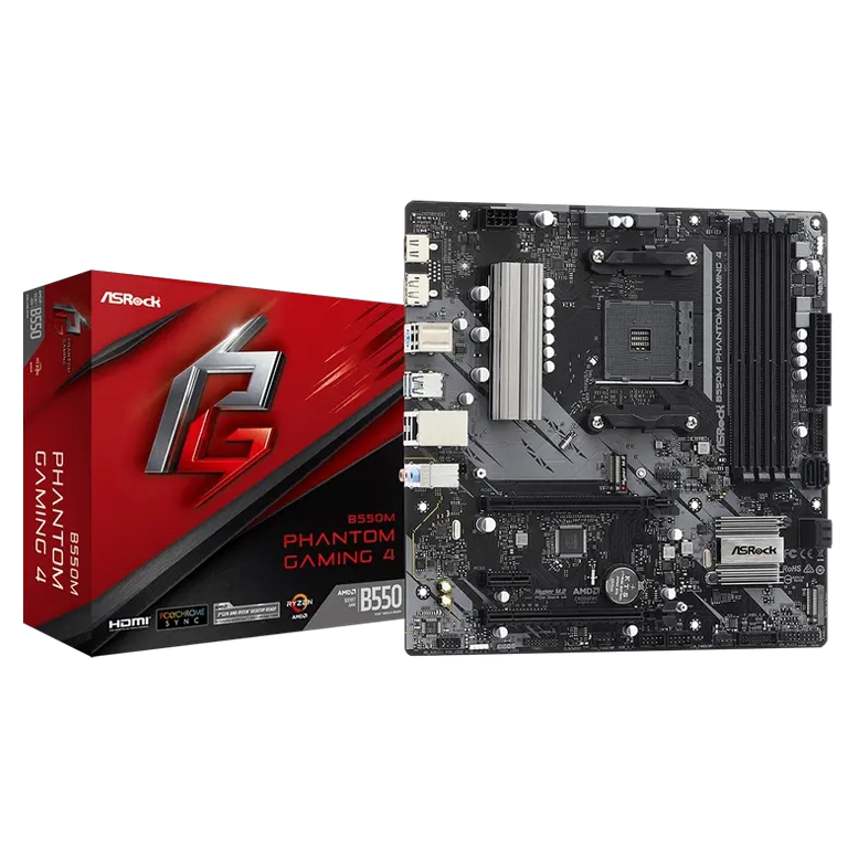 Материнская плата ASRock B550M PHANTOM GAMING 4, Black