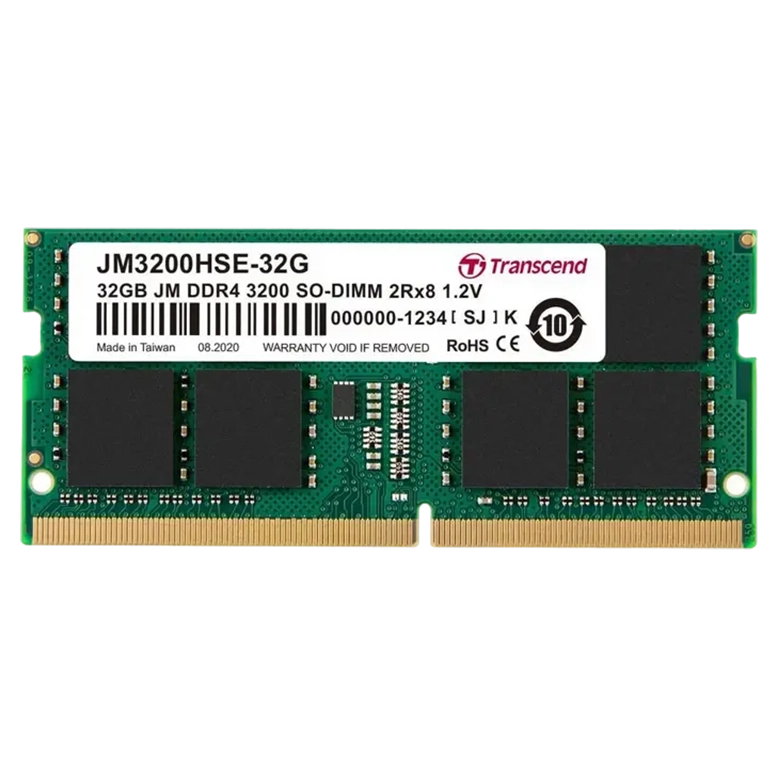 Оперативная память Transcend PC25600, DDR4 SDRAM, 3200 МГц, 32ГБ