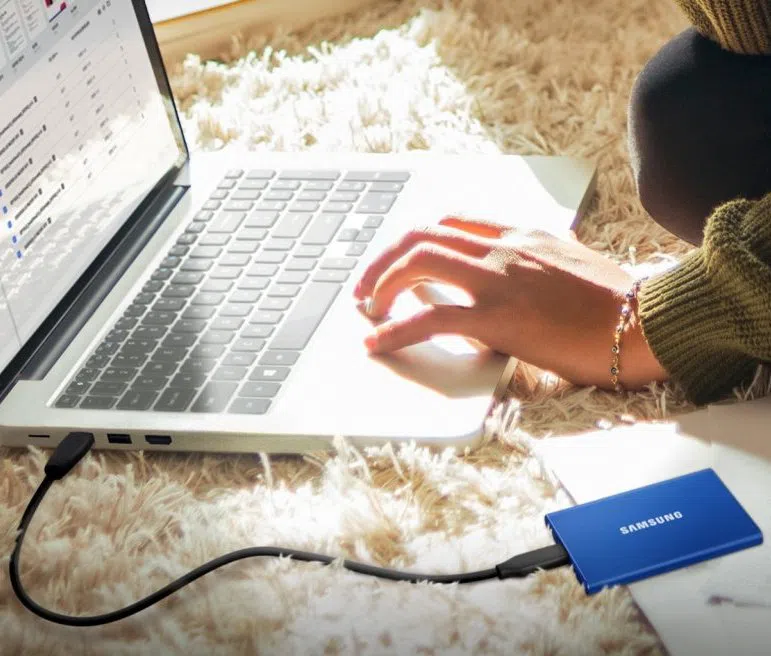 Внешний портативный SSD-накопитель Samsung Portable SSD T7, 500 GB, Синий (MU-PC500H/WW) 2