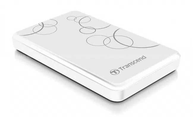 1.0TB (USB3.1) 2.5" Transcend "StoreJet 25A3", White, Anti-Shock, One Touch Backup