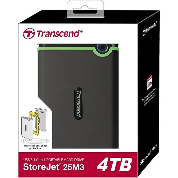 Внешний жесткий диск Transcend StoreJet 25M3C, 4 TB, Iron Gray 3