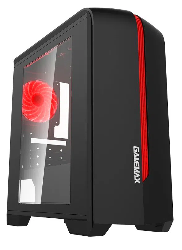 Компьютерный корпус Gamemax Centauri, Midi-Tower, Без блока питания, Черный/Красный 4
