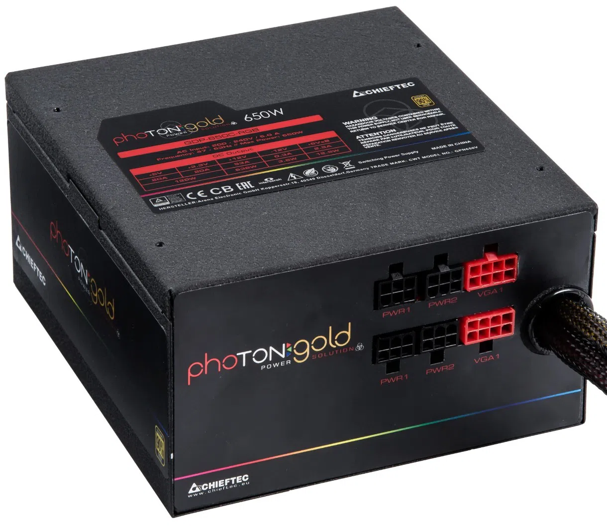 Sursă de alimentare Chieftec Photon 650W (GDP-650C-RGB) 3