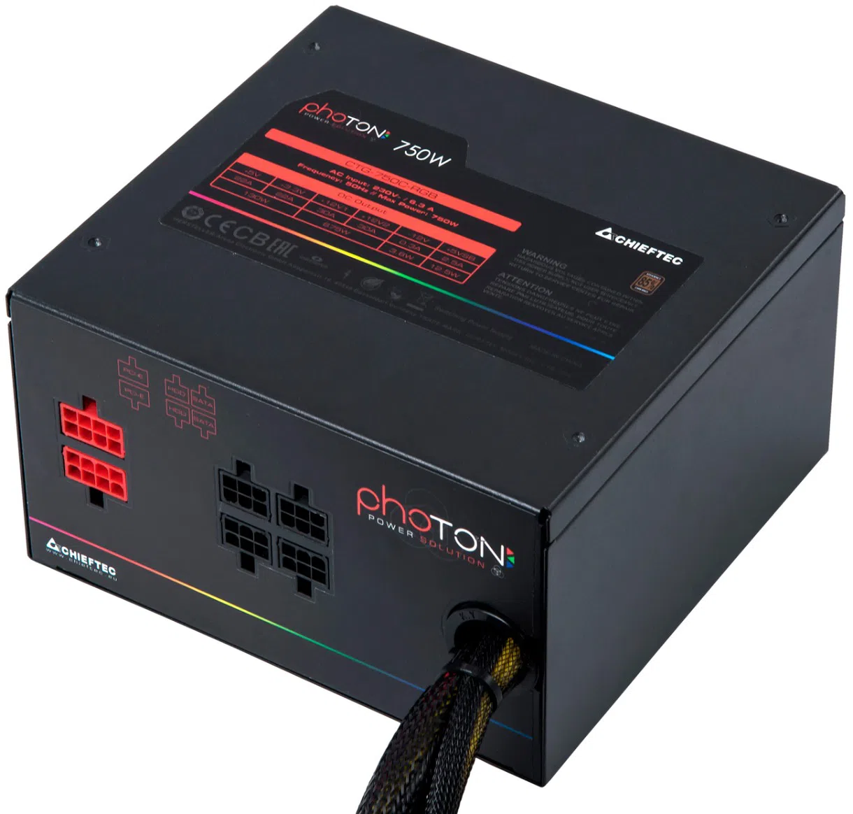 Блок питания Chieftec 750W (CTG-750C-RGB) 2
