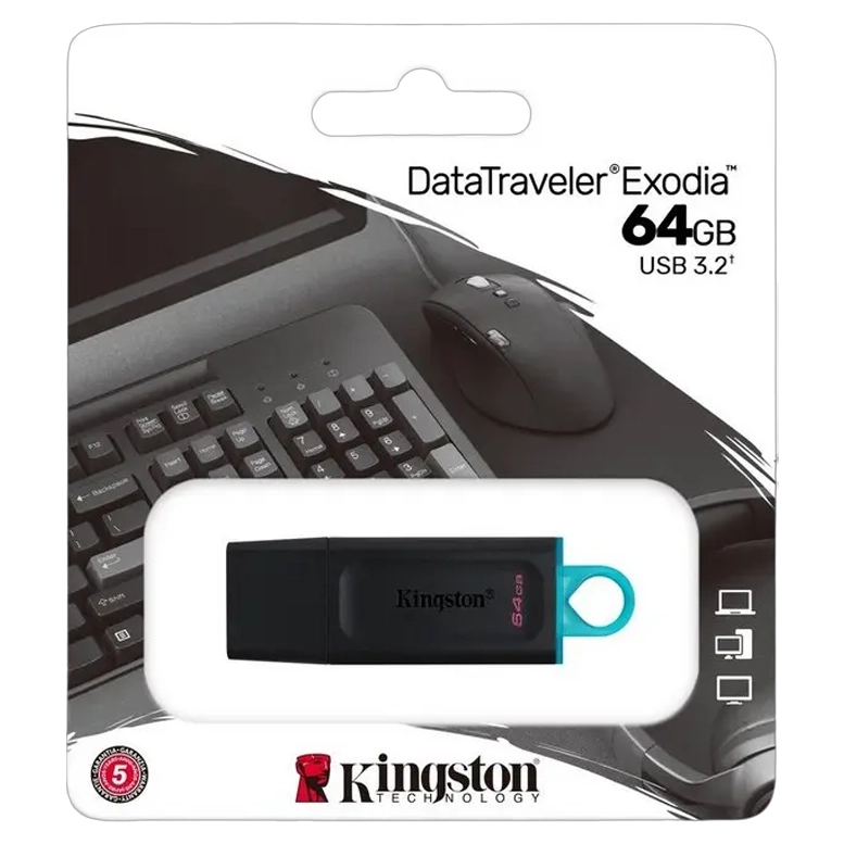 Флеш-накопитель Kingston DataTraveler Exodia, 64 ГБ, Black 2