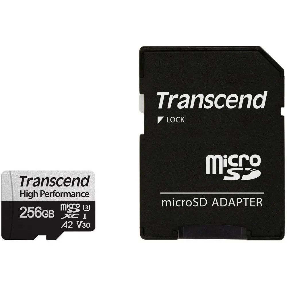 Карта памяти Transcend MicroSD 256Gb Class 10 +SD (TS256GUSD330S)