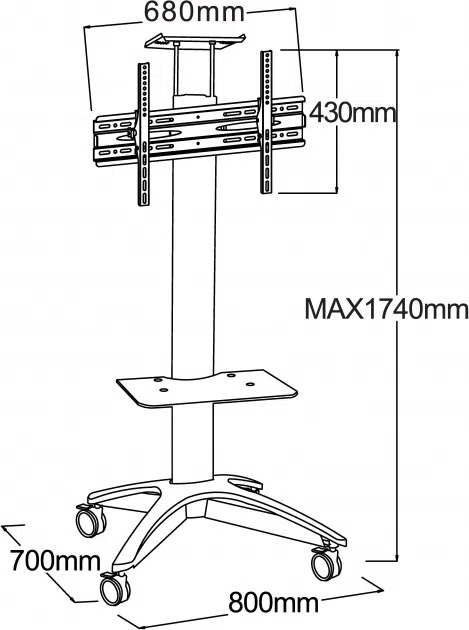 Напольная стойка для ТВ Charmount CT-FTVS-T17 4