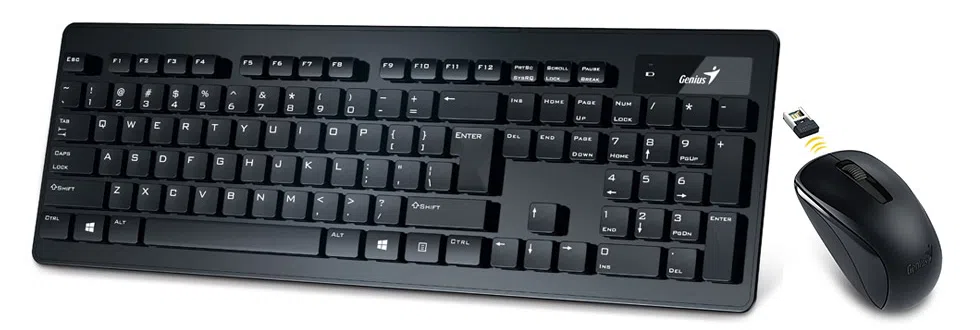 Wireless Keyboard & Mouse Genius SlimStar 8005, Ultra thin and light, Quiet typin, Dustproof, Black 6
