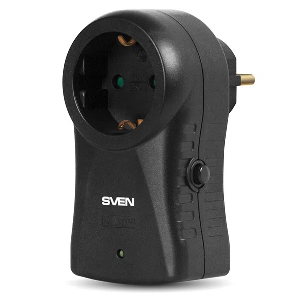 Сетевой фильтр SVEN SF-S1, 1Розеток, Чёрный 4