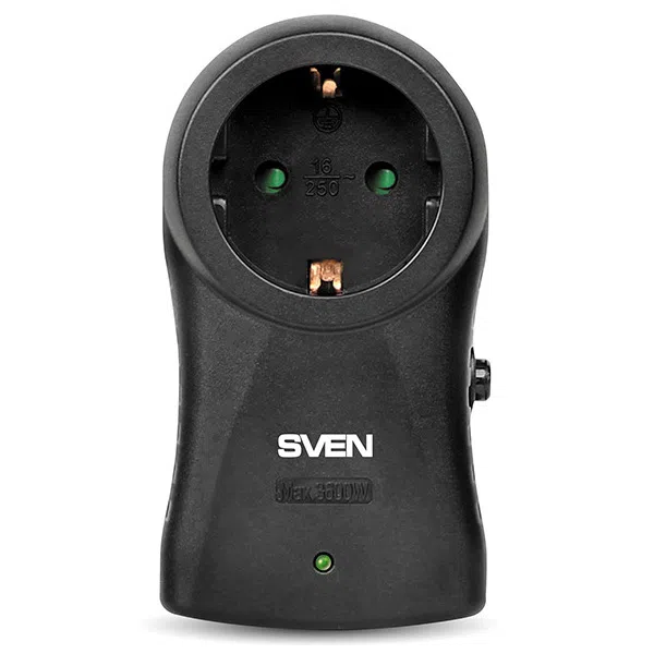 Сетевой фильтр SVEN SF-S1, 1Розеток, Чёрный