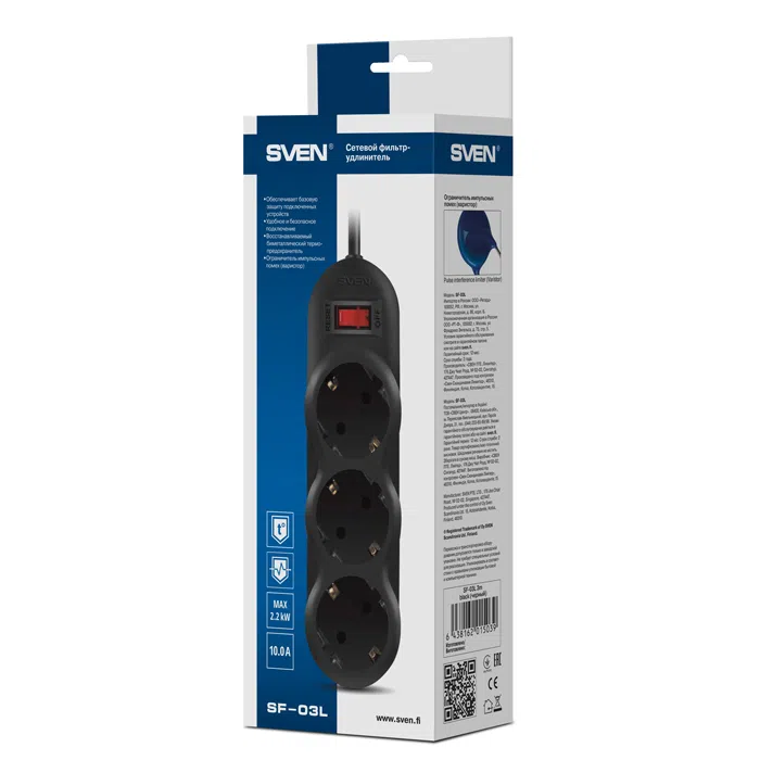 Prelungitor electric SVEN SF-03L, 3Prize, 3m