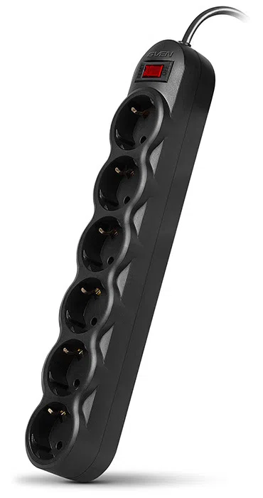 Сетевой фильтр Sven SF-06L 5m Black