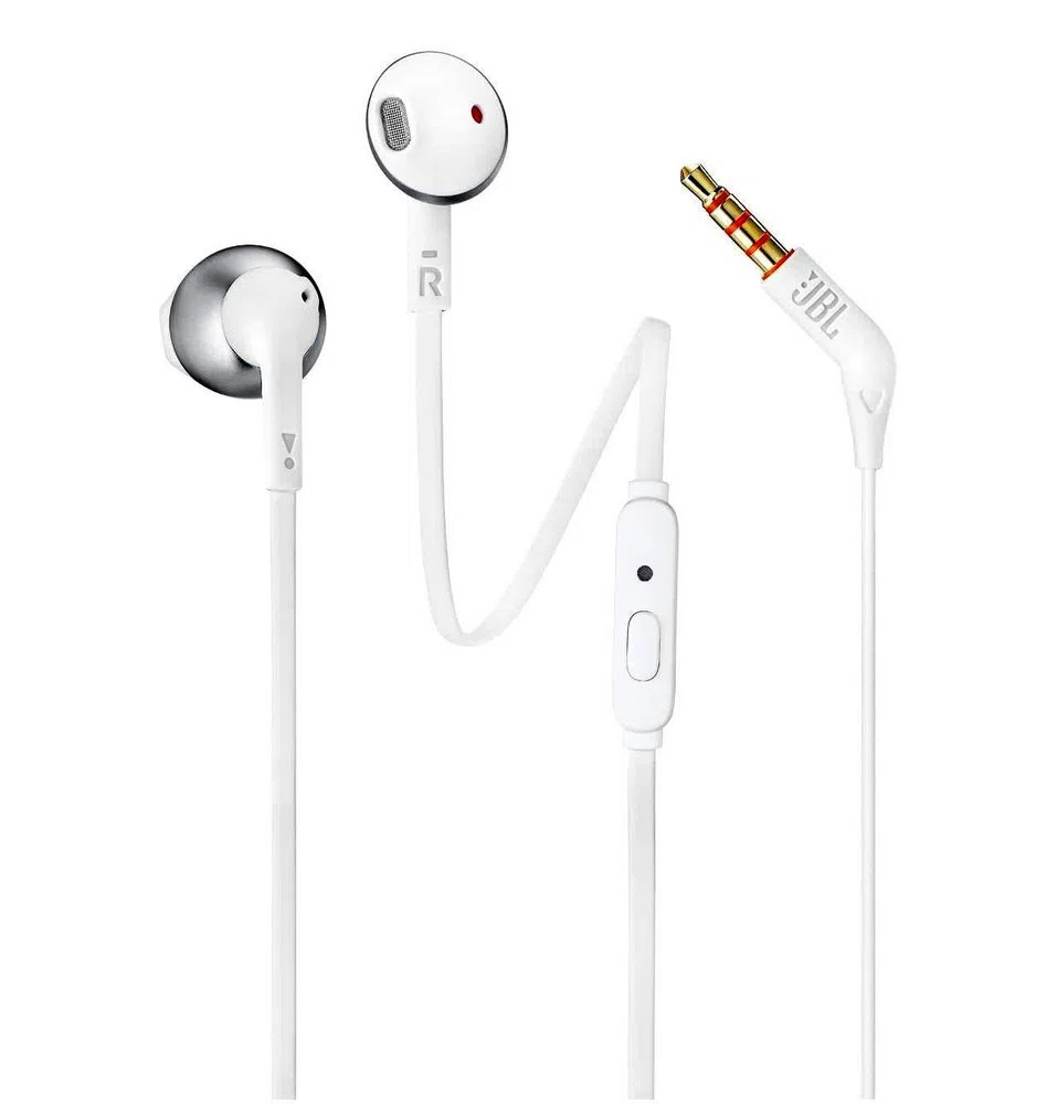 Căști pentru telefoane mobile JBL Tune 205, Cu fir, Argintiu 5