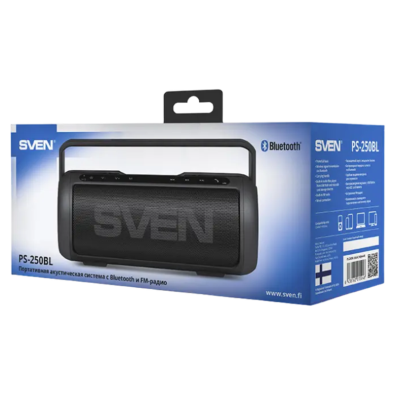 Boxă portabilă SVEN PS-250BL, Negru 4