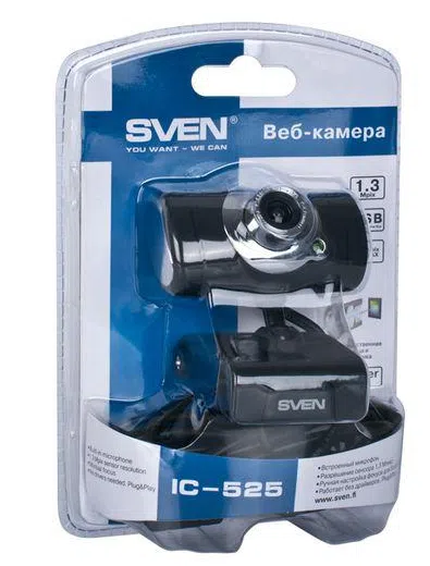 Camera SVEN IC-525, 1024p, 5-lens system, Manual focus, Built-in microphone, Mounting clip 3