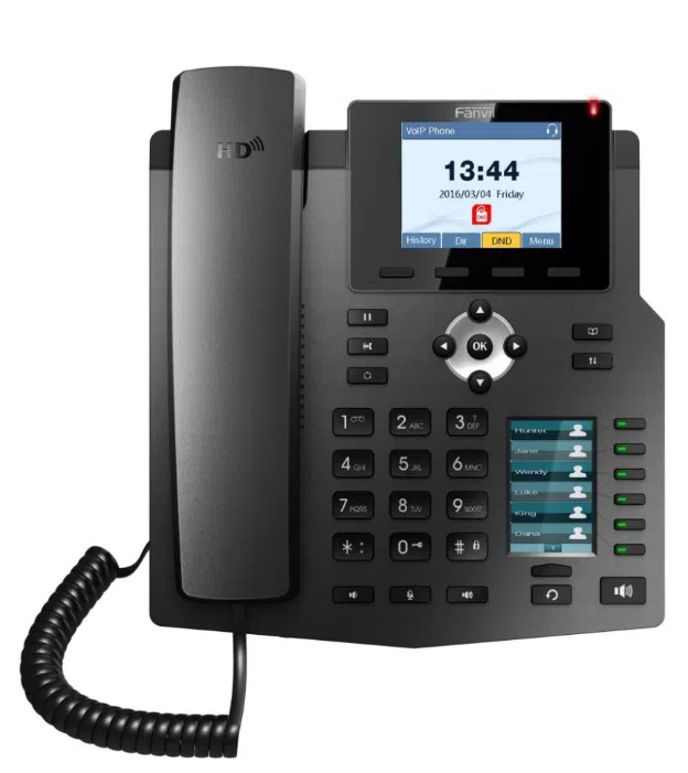Fanvil X4G Black, VoIP phone, Colour Display, SIP support