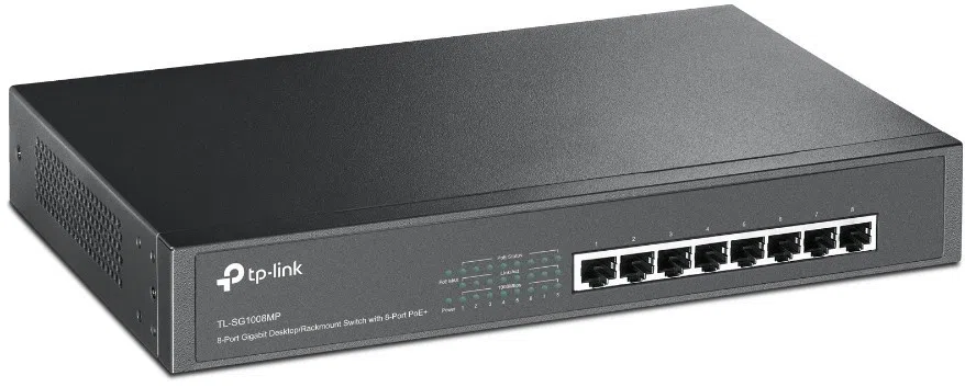 .8-port 10/100/1000Mbps  POE+ Switch TP-LINK "TL-SG1008MP", Desktop/Rackmount 2