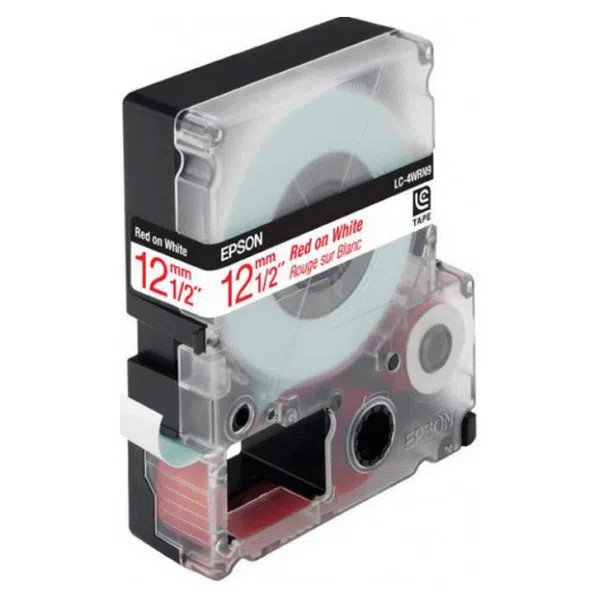 Tape Cartridge EPSON LK4WRN; 12mm/9m Standard, Red/White, C53S654011 2