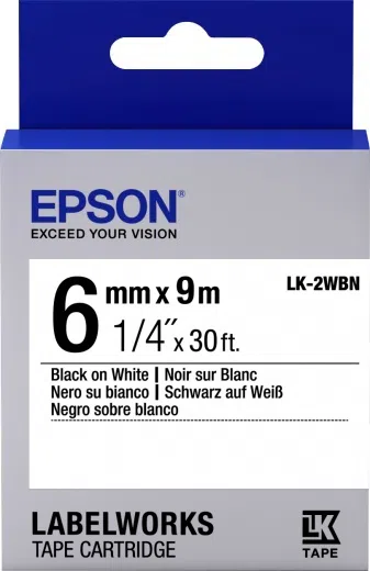 Panglică pentru imprimantă de etichete Epson LK2WBN C53S652003