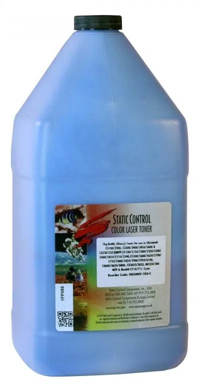 Toner Static Control HP LJ CP 1215/1515 Cyan 1kg