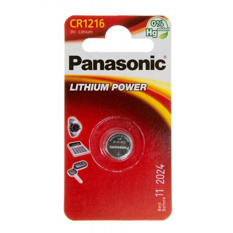 Button Cell Battery Panasonic CR-1216EL, CR1216, 1pcs. 2