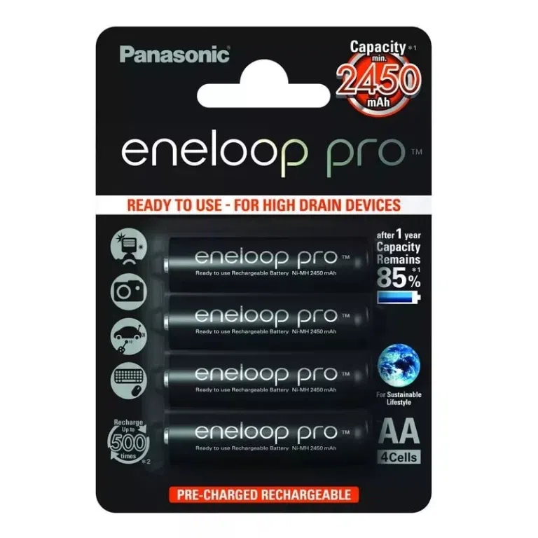 Аккумуляторы Panasonic BK-3HCDE, AA, 2500мА·ч, 4шт. 2