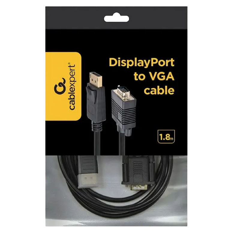 Видеокабель Cablexpert CCP-DPM-VGAM-6, DisplayPort to VGA, 1.8 м, Черный 8