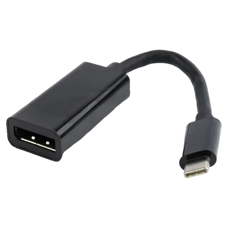 Конвертер видео Cablexpert A-CM-DPF-01, USB-C to DisplayPort, Черный, 0.15 м