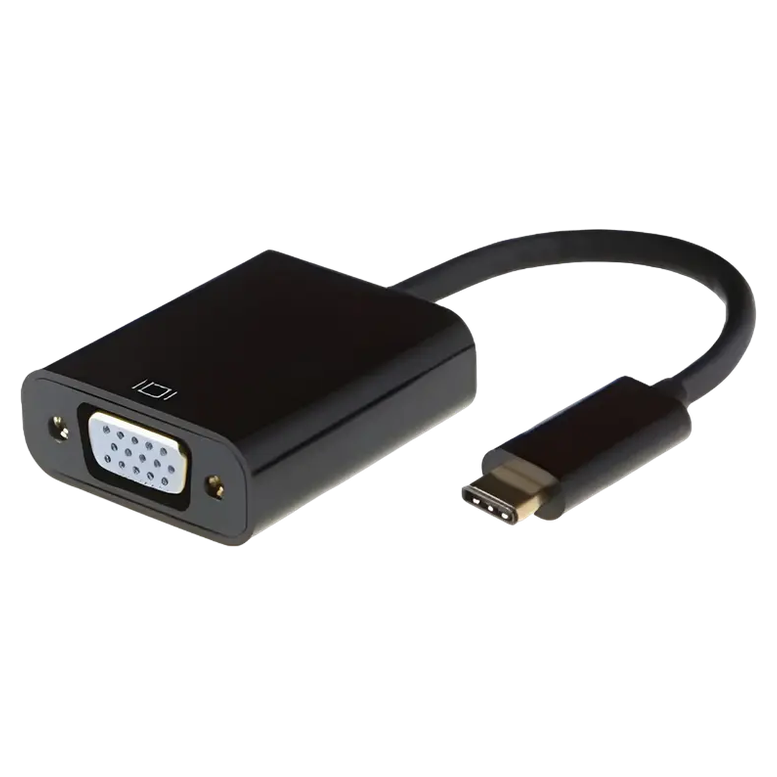 Adaptor APC Electronic APC-631008, USB-C to VGA, 0.15 m, Negru