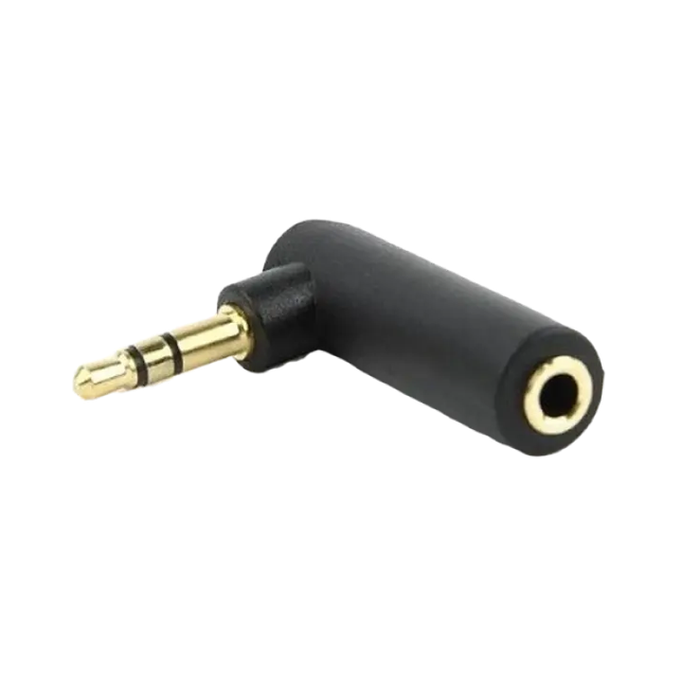 Аудио адаптер Cablexpert A-3.5M-3.5FL, Аналоговый, Черный