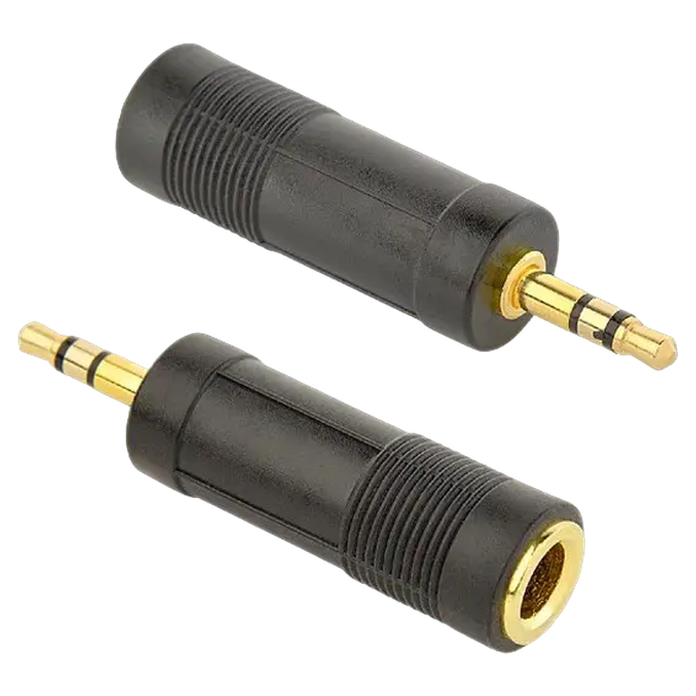 Аудио адаптер Cablexpert A-6.35F-3.5M, Черный