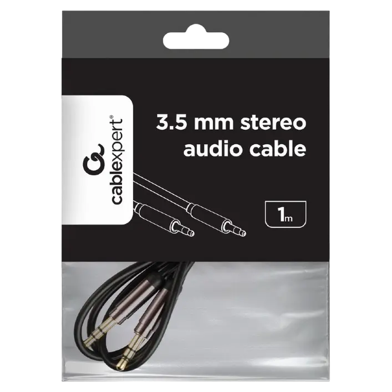 Кабель Cablexpert CCAP-444-1M, 3.5 mm to 3.5 mm, 1 м, Черный 3