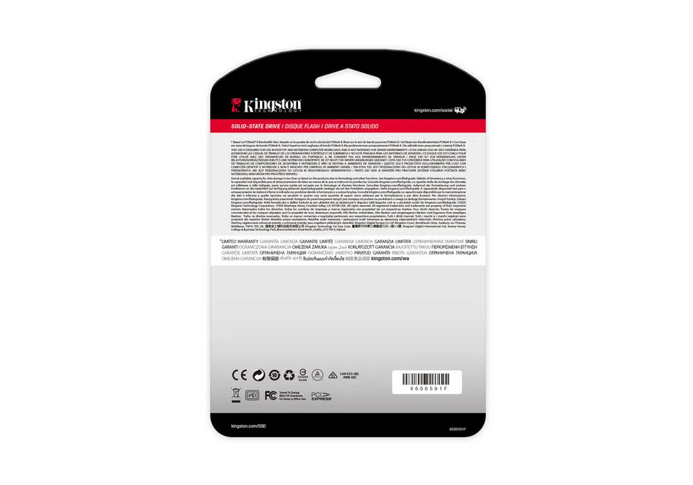 .M.2 NVMe SSD 1.0TB Kingston NV1 [PCIe 3.0 x4, R/W:2100/1700MB/s, 240TBW, 3D-NAND TLC]