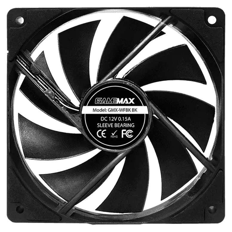 Вентилятор для ПК Gamemax GMX-WFBK BK, 120 мм, Черный 6