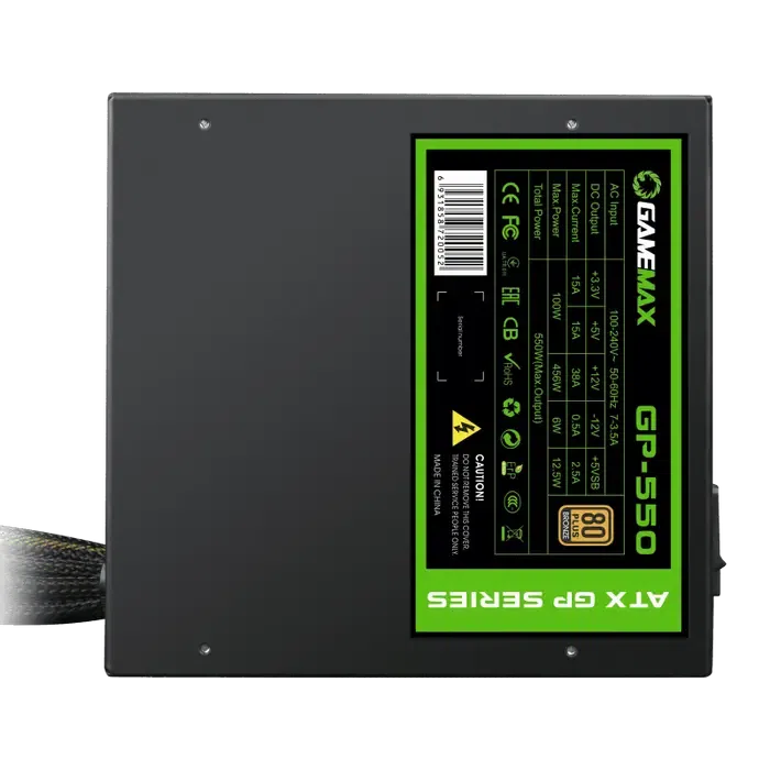 Блок питания для компьютеров Gamemax GP-550, 550 Вт, Черный 10