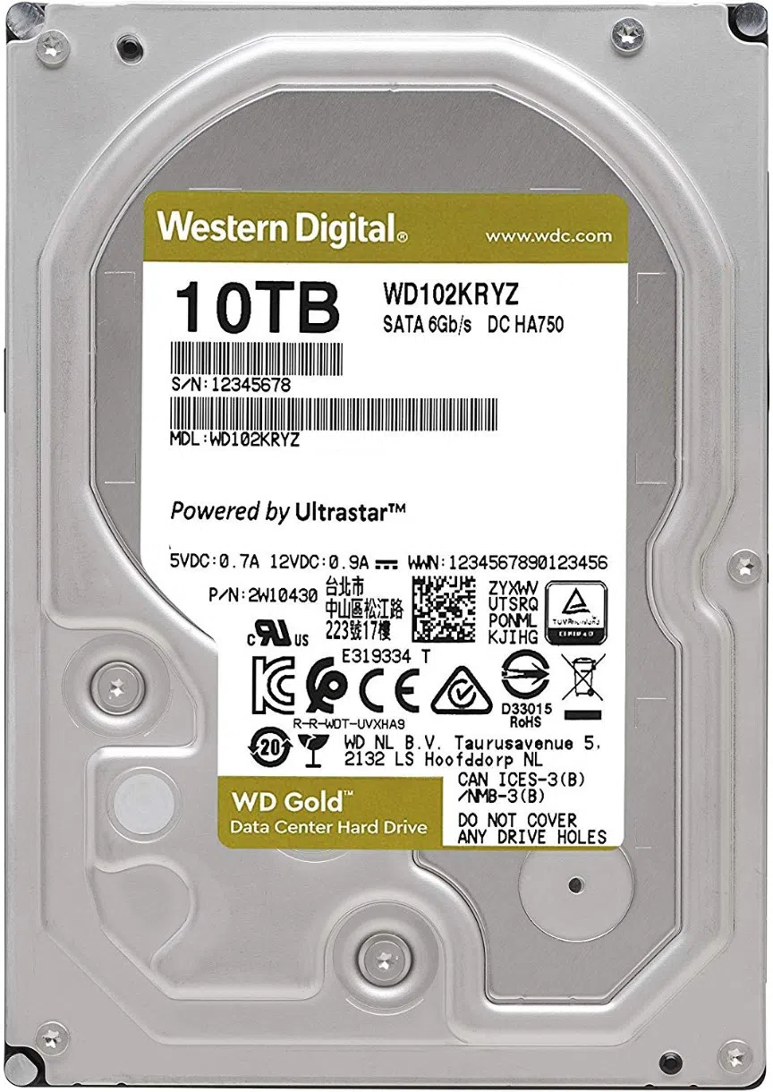 Жесткий диск Western Digital Enterprise Class Gold 10Tb (WD102KRYZ)