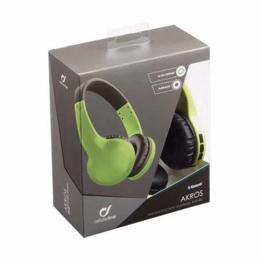 Căști pentru divertisment la domiciliu Cellularline Akros, Bluetooth, Verde 2