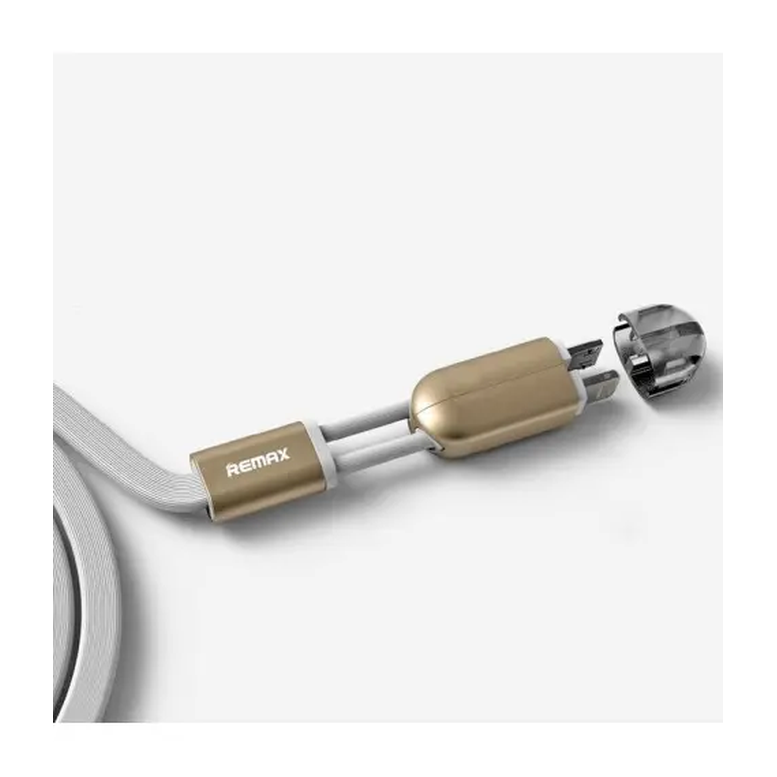 Кабель Remax RC-025t, USB-A to Micro-USB/Lightning, 1 м, Белый 2
