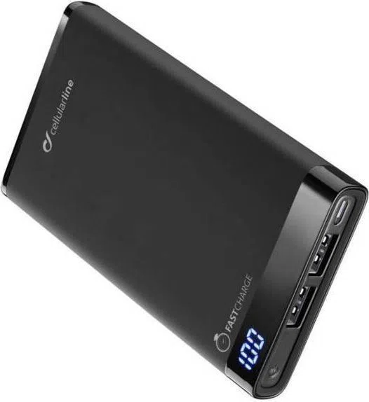Acumulator extern Cellularline FreePower Slim 6000, 6000mAh, Negru