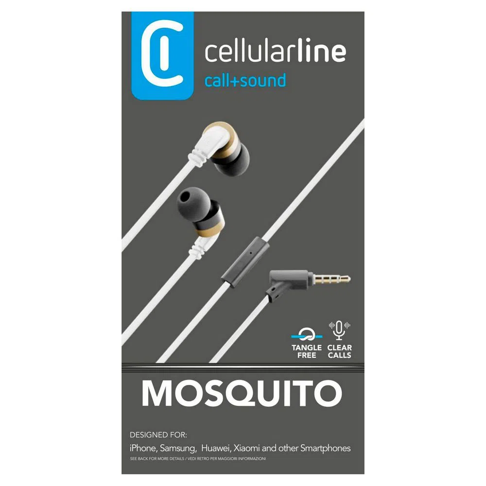 Căști pentru telefoane mobile Cellularline Mosquito, Cu fir, Alb 7