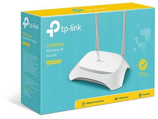 TP-LINK TL-WR840N  N300 Wireless Router, Broadcom, 2T2R, 300Mbps on 2.4GHz, 802.11n/b/g, 1 WAN + 4 LAN, 2 fixed antennas