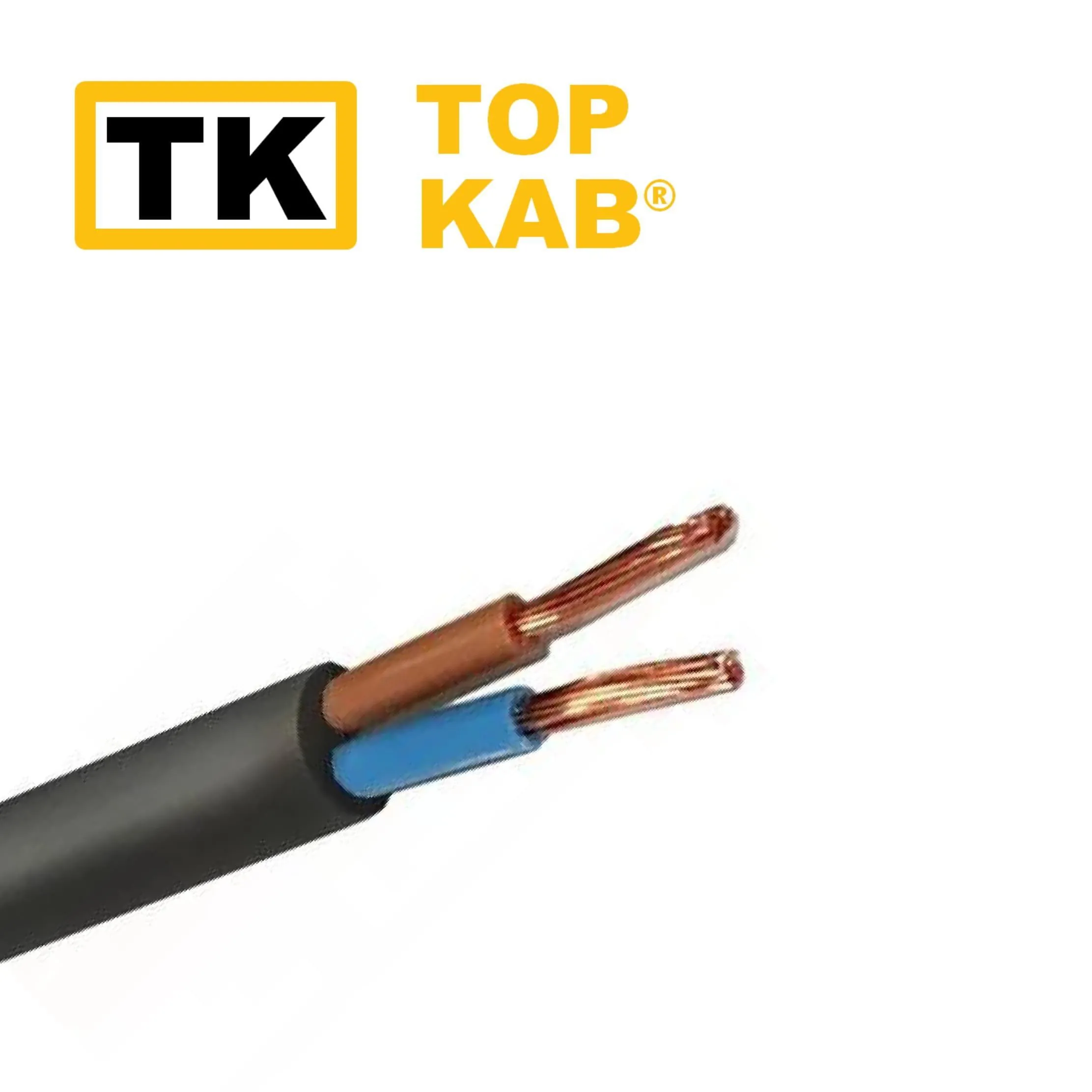 Fir electric PVS 2x2.5mm negru TopKab