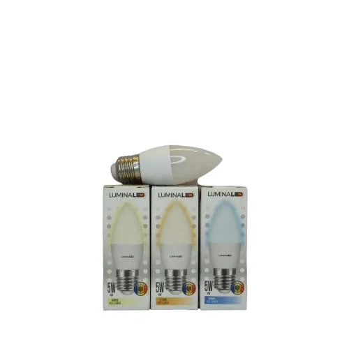 Bec LED Candle 5W E27 6000K LuminaLED