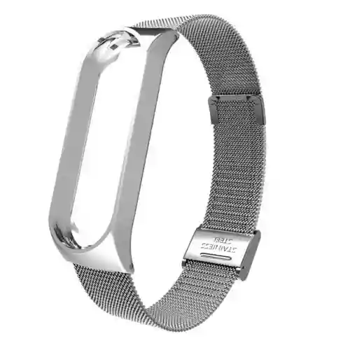 Curelușă din metal pentru Mi Band 3/4/5/6 Silver